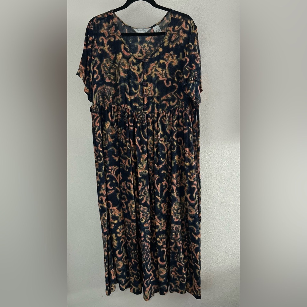 Cascade Blues Blue Floral Maxi Dress